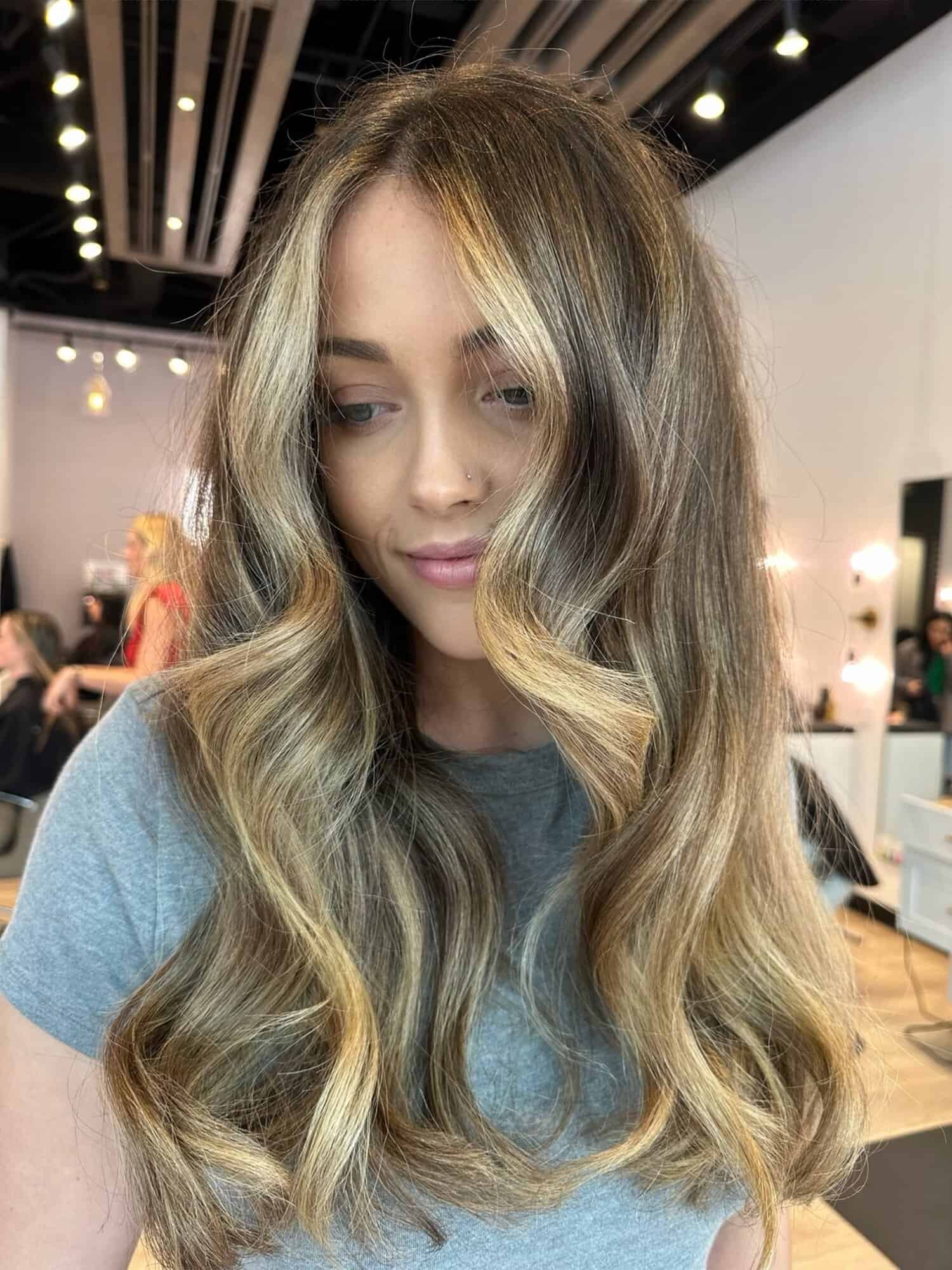 Brown Hair with Blonde Highlights